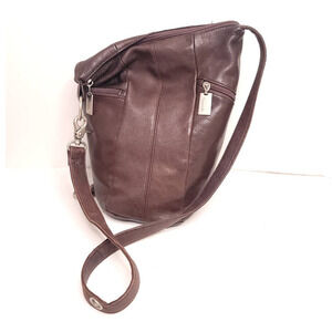 Tignanello Vintage Brown Leather Convertible Bag